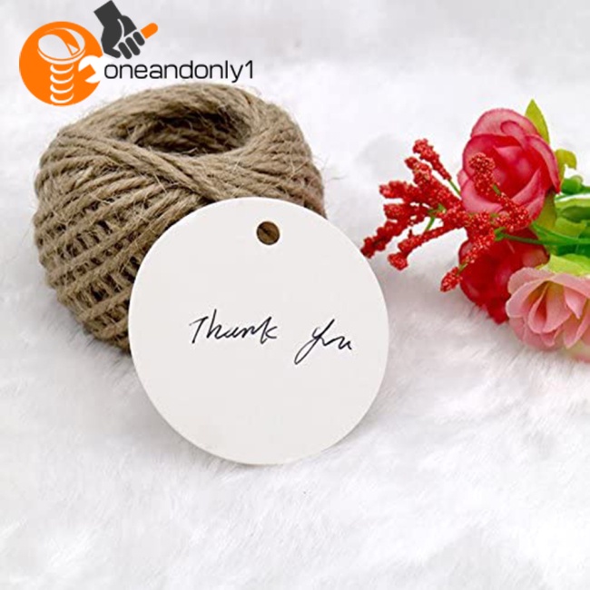 Set 100 Thẻ Giấy Tròn 6cm 20m Dùng Để Trang Trí Tiệc Cưới / Sinh Nhật / Giáng Sinh Diy