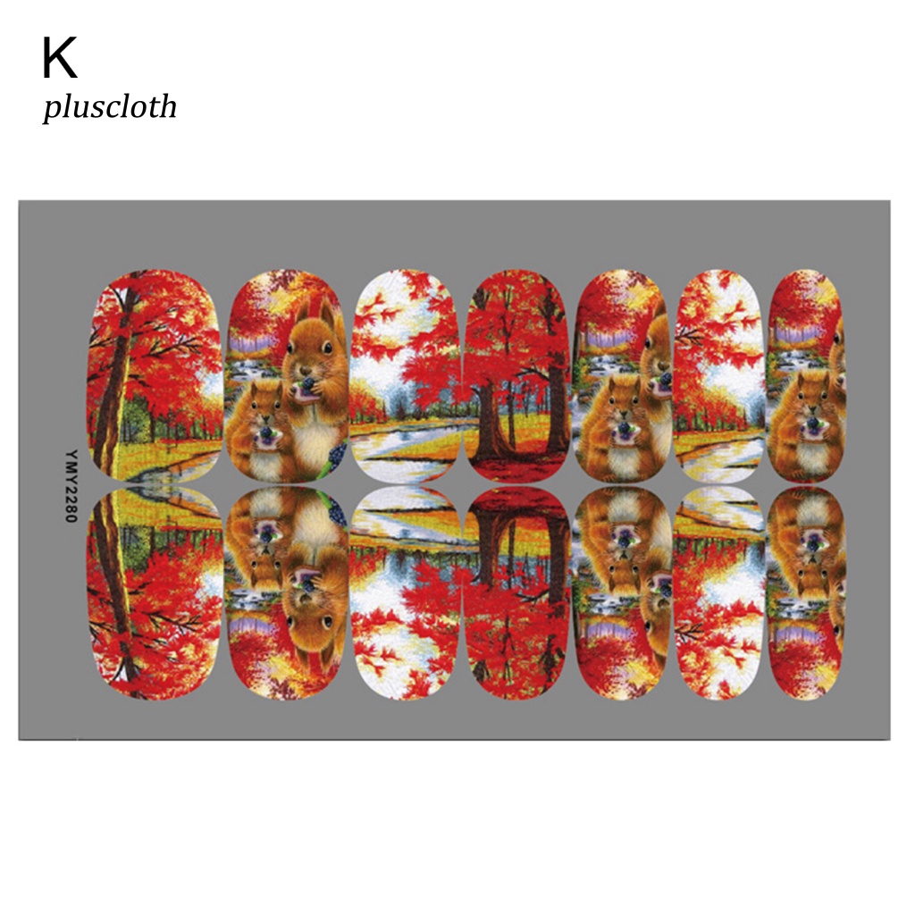 Miếng Dán Trang Trí Móng Tay Tự Dính Siêu Mỏng In Họa Tiết Hoạt Hình Xinh Xắn