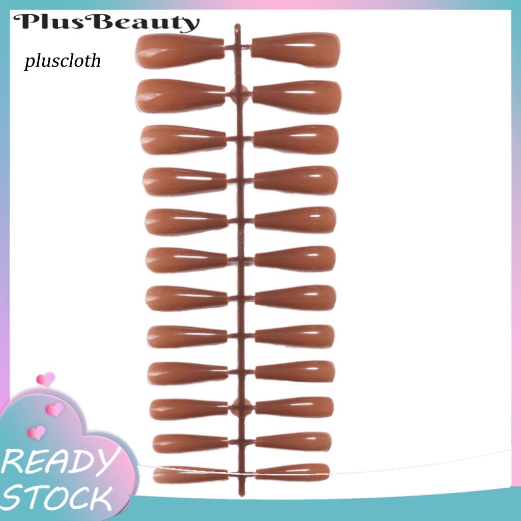 1 Bộ Móng Tay Giả Che Phủ Toàn Diện Đầu Dẹt Cho Nữ