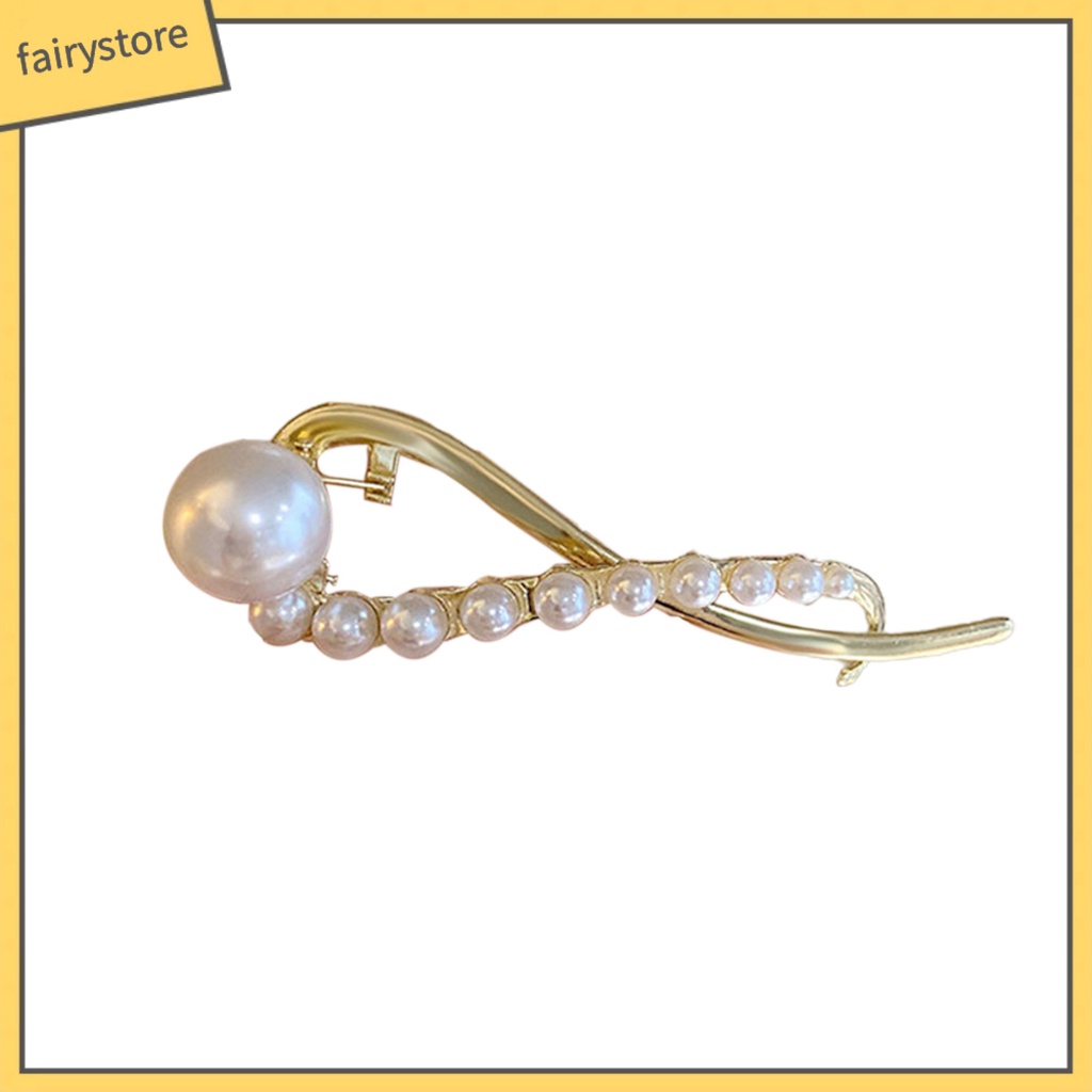 Kẹp Tóc Dạng Xoắn Đính Ngọc Trai Giả Chống Trượt Trang Trí Tóc Đơn Giản Thanh Lịch