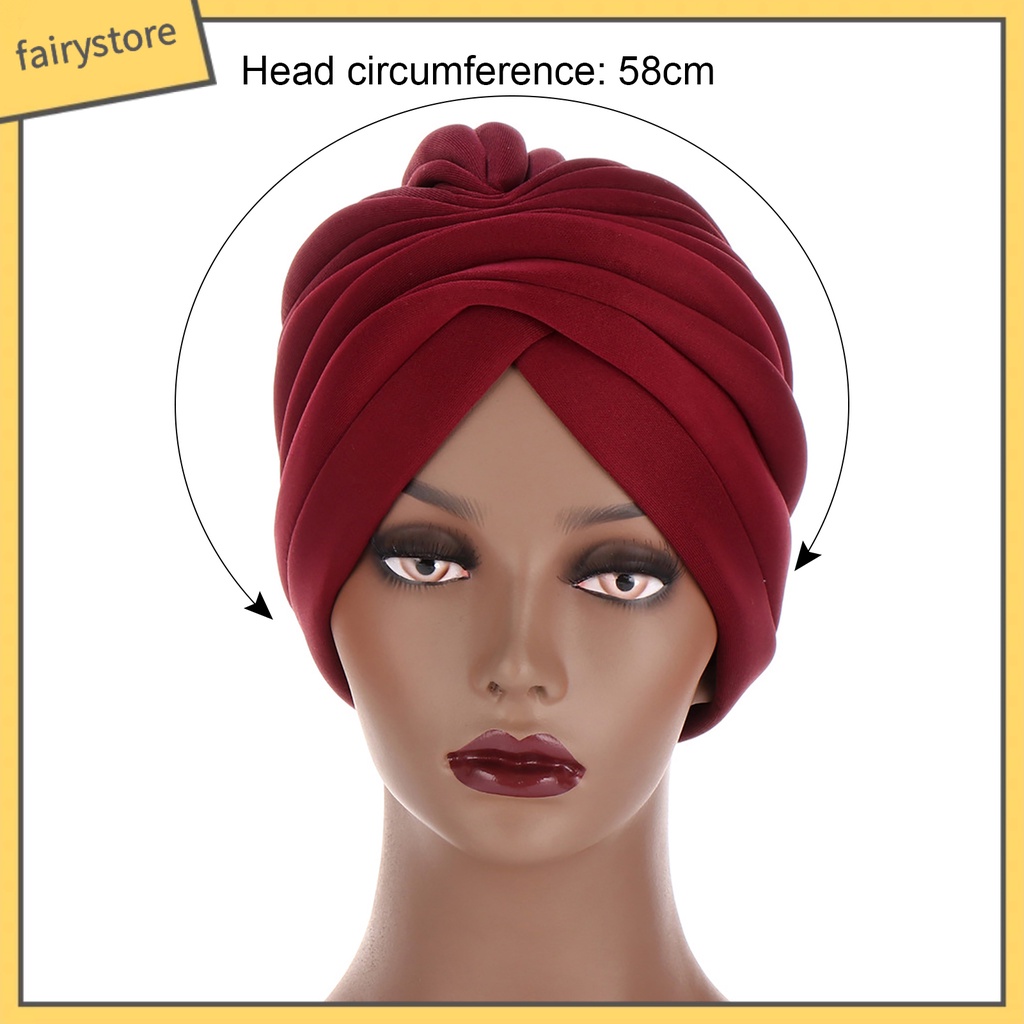 Mũ Turban Cotton Màu Trơn Dùng Hàng Ngày Cho Nữ