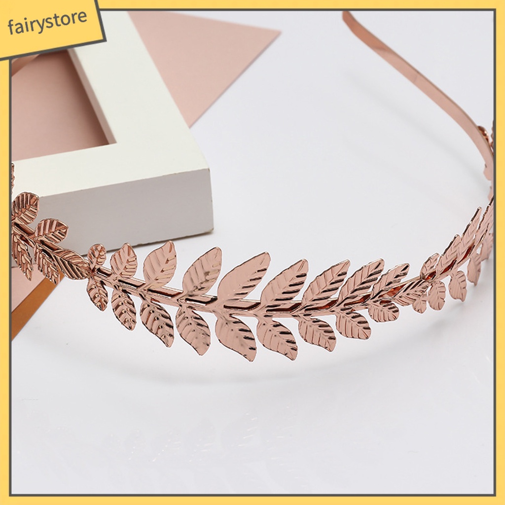 Băng Đô Cài Tóc Hình Cành Lá Lâu Trôi Không Phai Màu Cho Cô Dâu