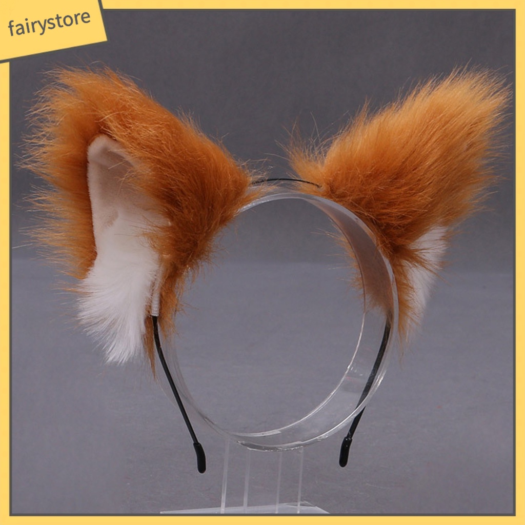 Băng Đô Tai Mèo Lông Xù Tinh Tế Dùng Hóa Trang Tiệc Tùng