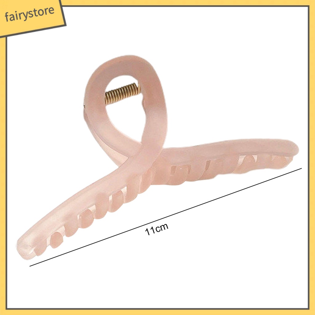 Kẹp Tóc Càng Cua Dạng Lò Xo Rỗng Co Giãn Cố Định Tóc Chống Gãy Răng Màu Sắc Ngọt Ngào Cho Nữ