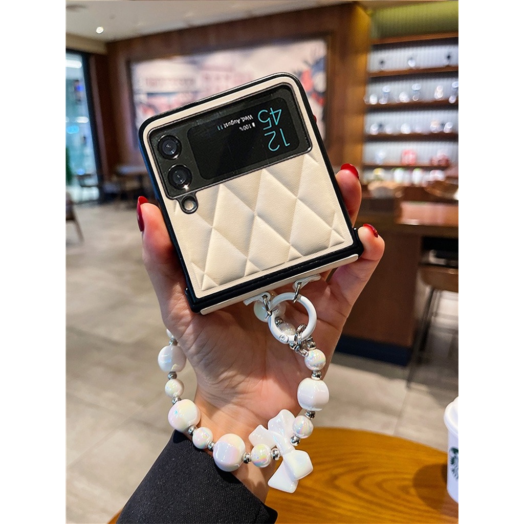 Ốp Điện Thoại Hình Thoi Đính Nơ Sang Trọng Cho Samsung Galaxy Z Flip3 5G Z Flip 3 Zflip 3 Flip4 Zflip 4