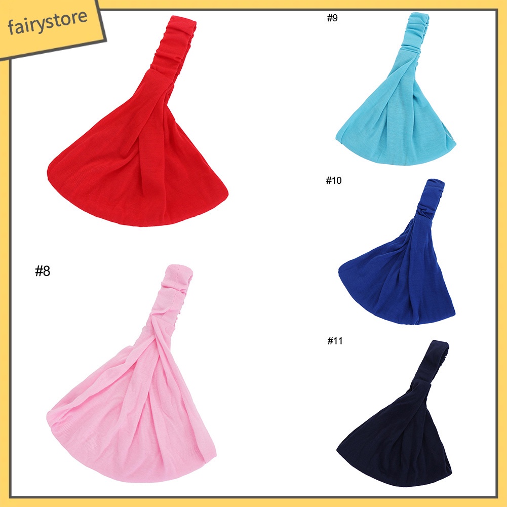 Băng Đô Cài Tóc Màu Trơn Dùng Rửa Mặt / Trang Điểm Tiện Dụng