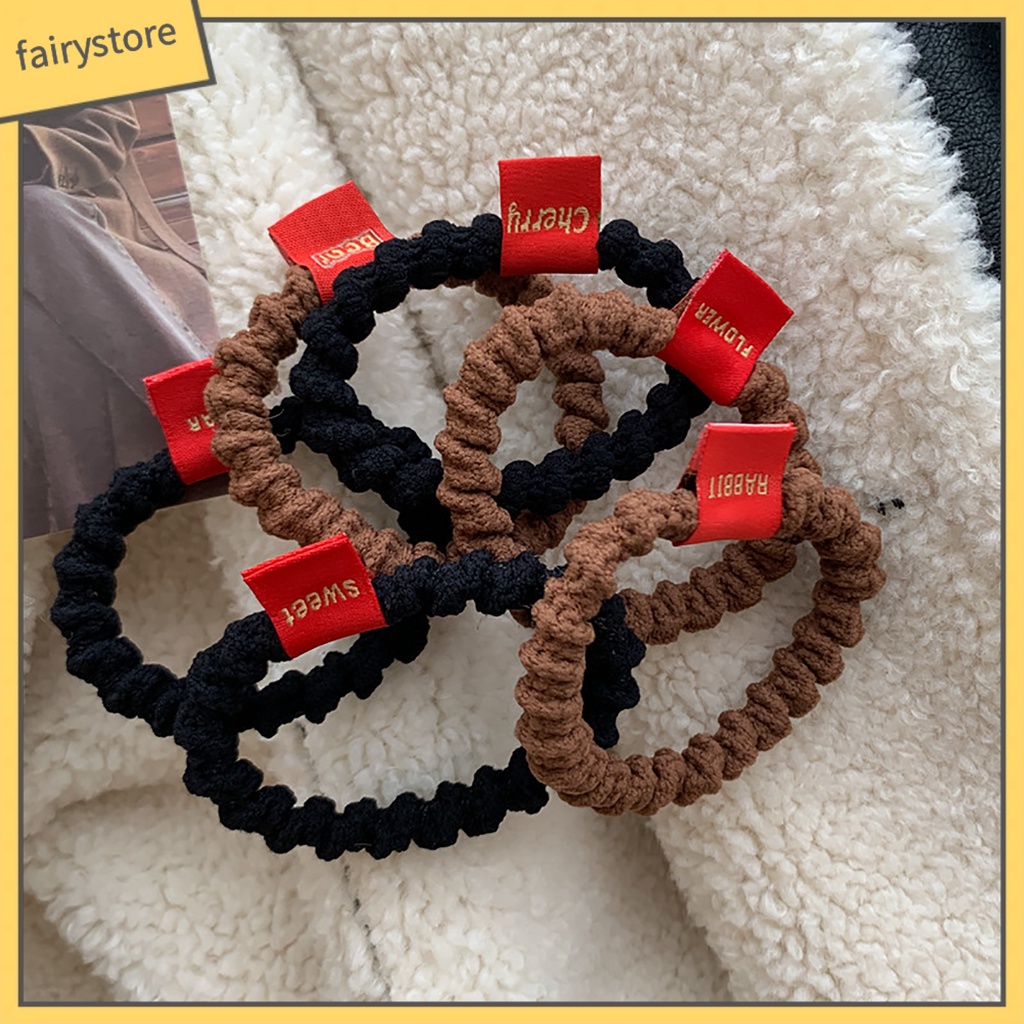 Bộ 2 Dây Cột Tóc Co Giãn Chống Trượt Hình Thỏ Xinh Xắn