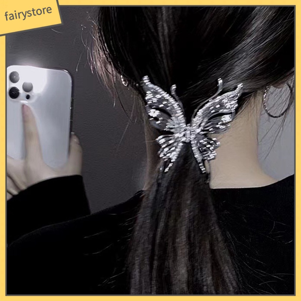 Kẹp Tóc Càng Cua Lớn Đính Đá Lấp Lánh Chống Trượt Phong Cách Hàn Quốc