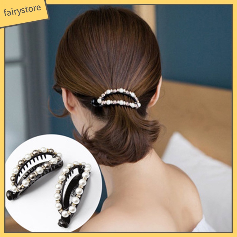 Kẹp Tóc Đính Ngọc Trai Giả Thời Trang Cho Nữ