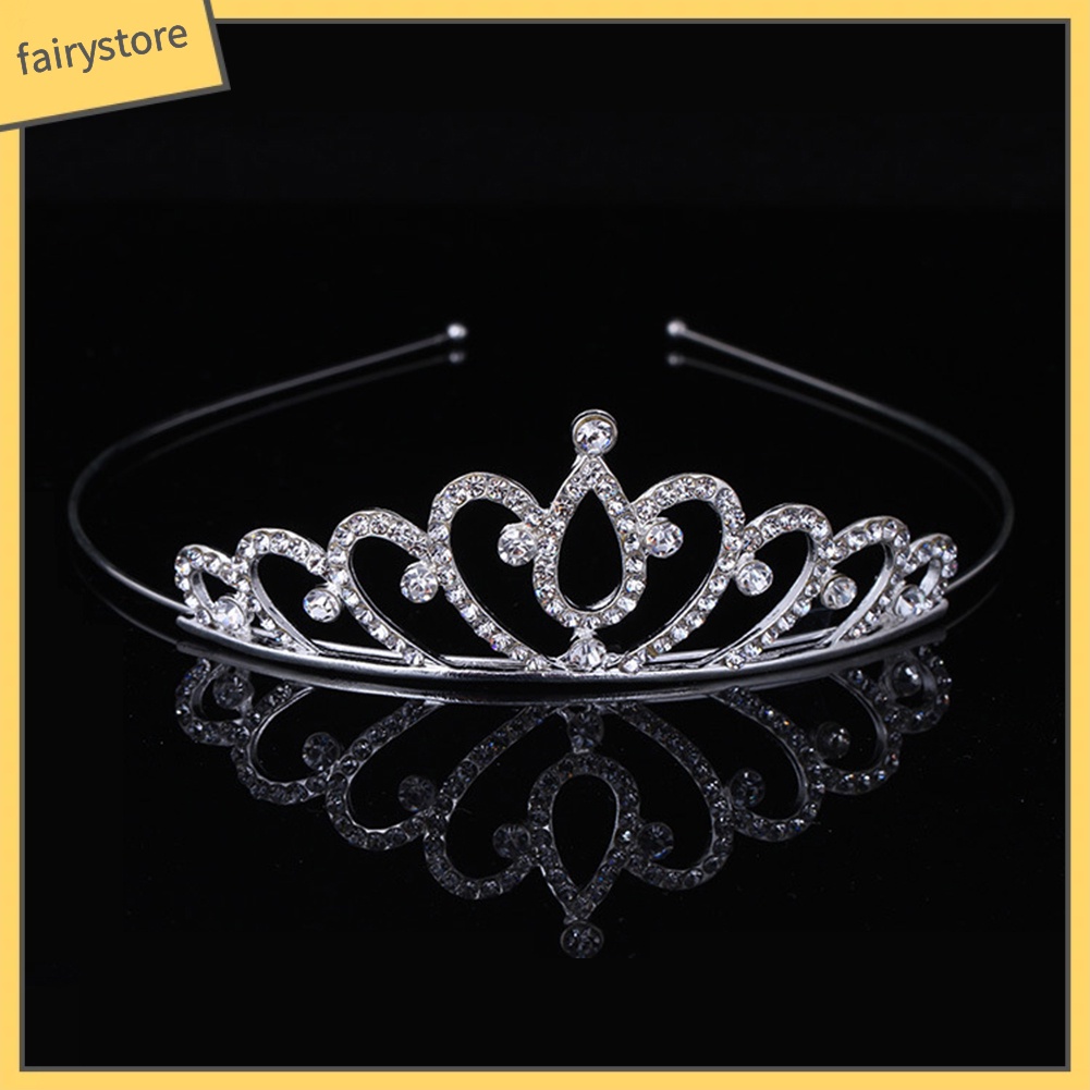 Cài Tóc Hình Vương Miện Đính Đá Xinh Xắn Cho Bé Gái