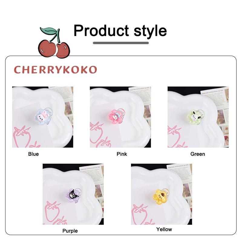 🍒🍒CHERRYKOKO Kẹp TóC HìNh Chú CúN Dễ Acrylic Thương ThờI Trang Cho Nữ