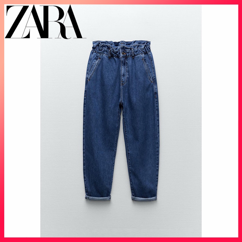 Zara Quần Jean Ống Rộng Thời Trang Cá Tính Dành Cho Nữ Z1975
