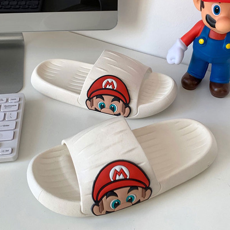 Qinos Dép Đi Trong Nhà Tắm Dày Dặn Họa Tiết Hoạt Hình Cho Cặp Đôi