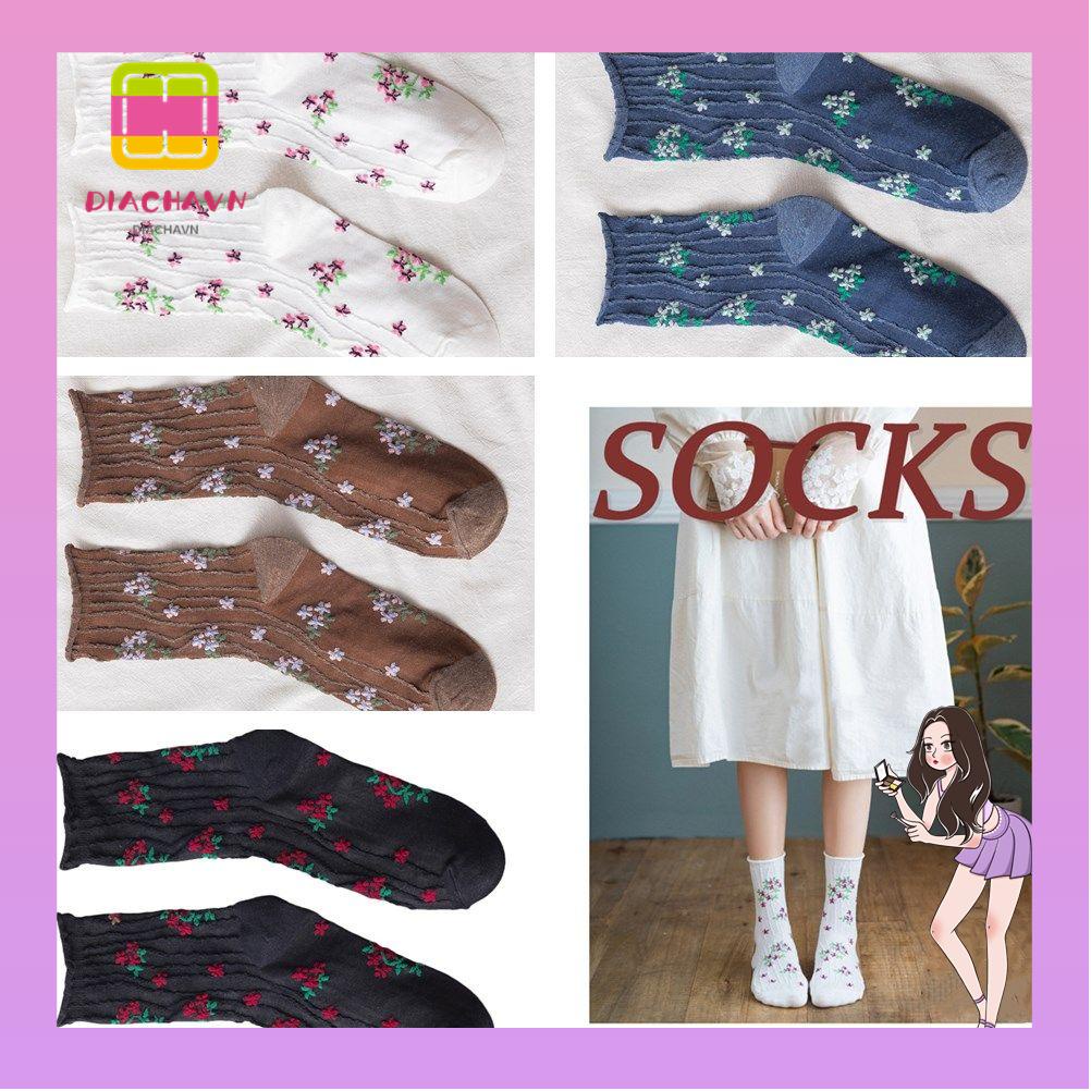 1 Đôi Tất Dài Phong Cách Vintage Nhật Bản / Hàn Quốc Thời Trang Mùa Thu Cho Nữ