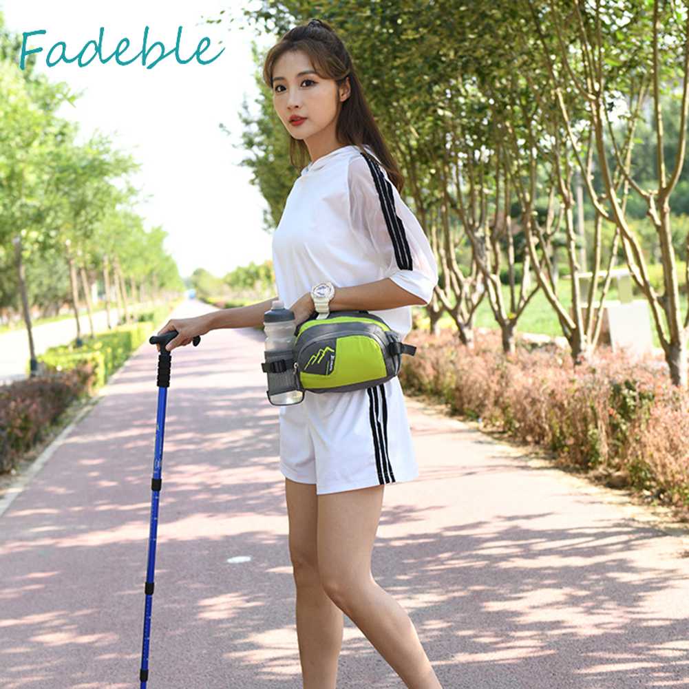 Túi Đeo Thắt Lưng Bằng Nylon Gọn Nhẹ Kèm Giá Đỡ Chai Nước Co Giãn Cho Hoạt Động Thể Thao Ngoài Trời