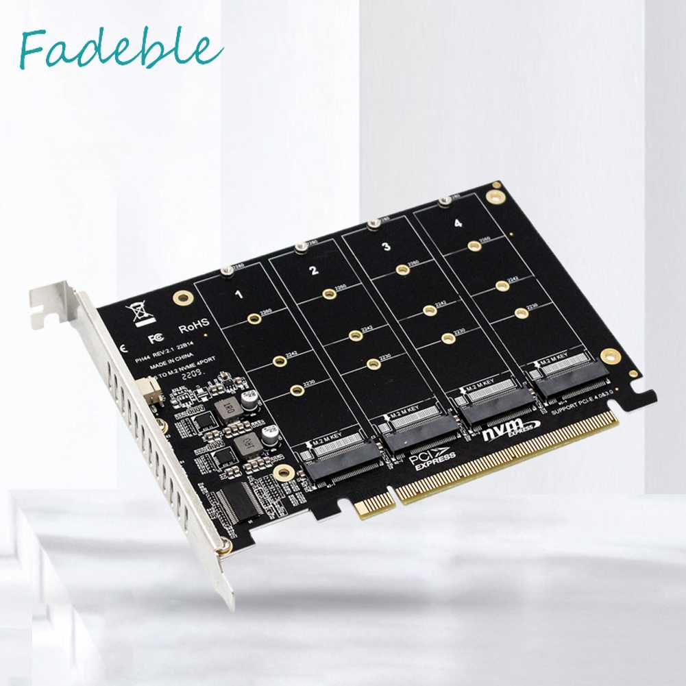 Bộ ChuyểN ĐổI Ổ CứNg 4 CổNg M.2 NVME SSD Sang PCIE X16, Hỗ Trợ 2230 / 2242 / 2260 / 2280