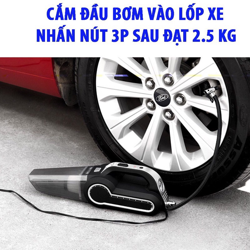 Máy Hút Bụi Oto Đa Năng, Sử Dụng Cho Gia Đình, Trên Xe Oto, Lực Hút Khỏe, Bơm Hơi Kiểm Tra Áp Suất Lốp, Bảo Hành 12T