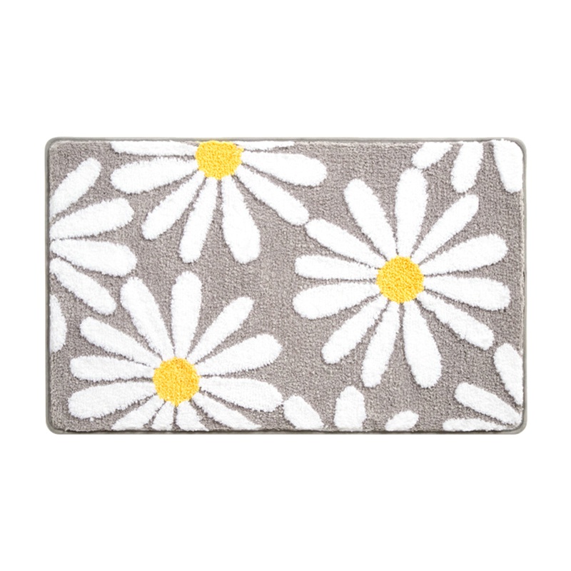 Thảm Chùi Chân Chống Trượt Hình Bông Hoa Dành Cho Nhà Tắm