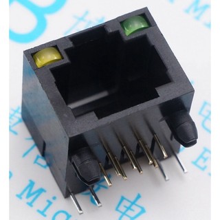 Ổ cắm mạng lan rj45 56 bằng nhựa có đèn toàn diện 90 độ 56-8p8c