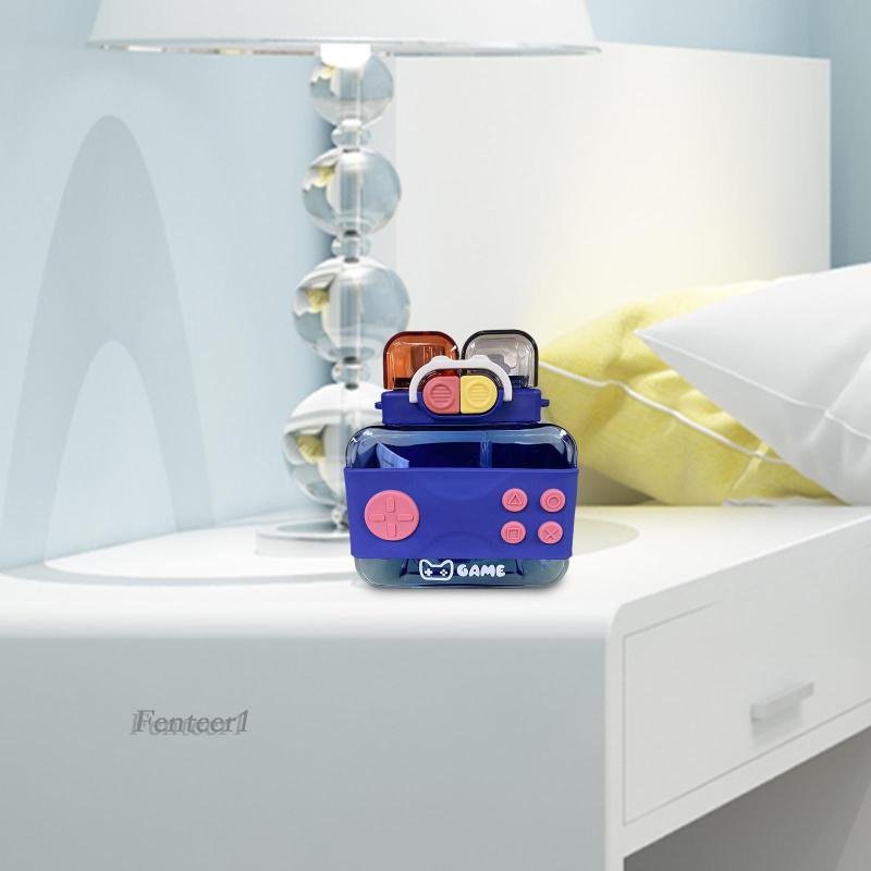 Bình Nước 75ml Kèm Ống Hút Họa Tiết Hoạt Hình Dễ Thương Cho Bé Gái [Fenteer1]