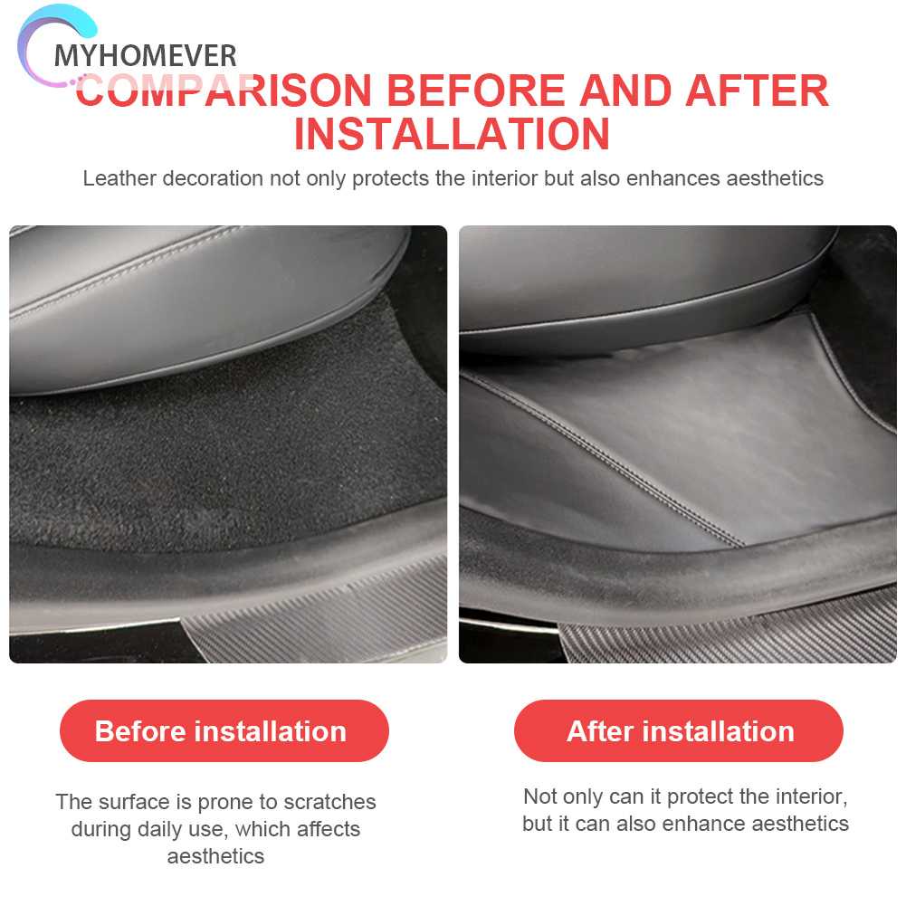 1 Cặp Đệm Da PU Chống Bẩn Bảo Vệ Cửa Sau Xe Hơi Tesla Model Y 22-23