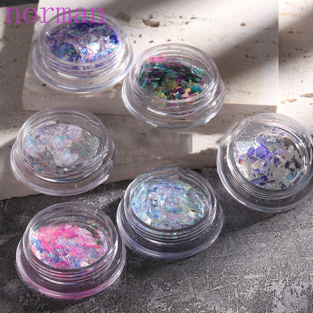 Hộp Phụ Kiện Lá Nhôm Dán Trang Trí Móng Tay Lấp Lánh DIY