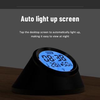 Tuya Zigbee Smart Temperature And Humidity Sensor Clock With Screen Backlight Display Home Meter KINOTSTAR KINOTSTAR .