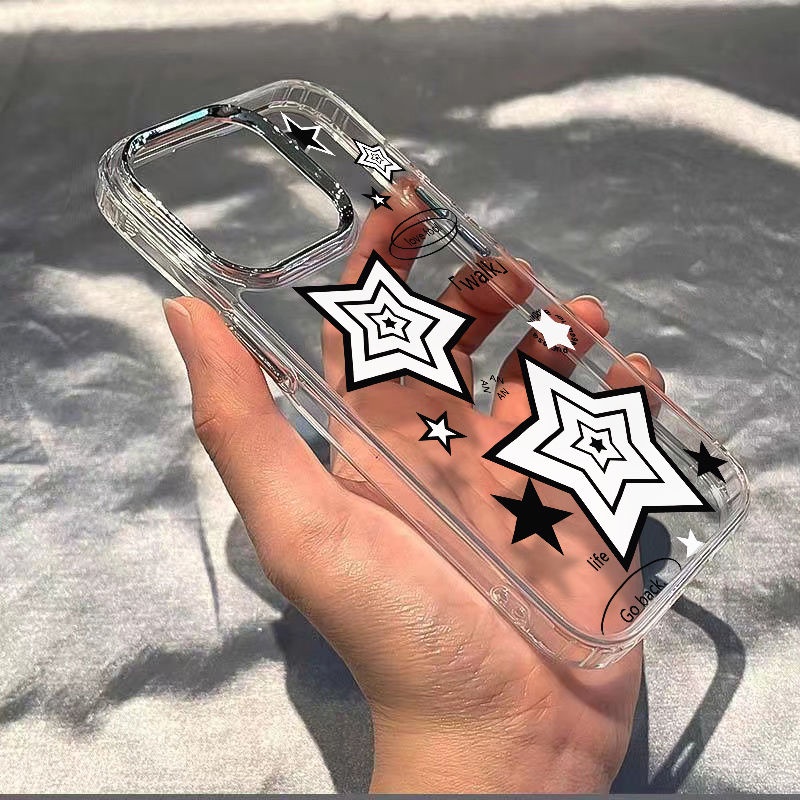 ✅Ốp Điện Thoại Dẻo Họa Tiết Ngôi Sao Đơn Giản Chống Sốc Cho Iphone 14pro 13iPhone12 8 plus 117 max / OW0Q