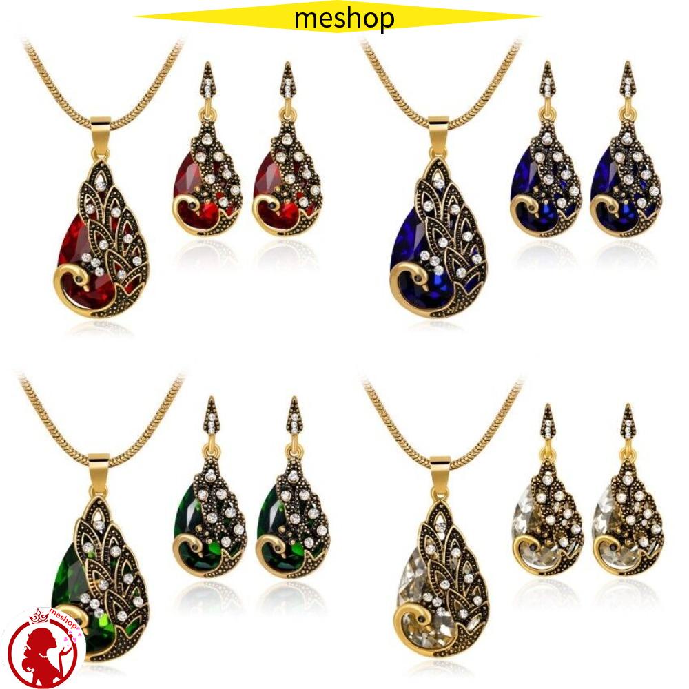 Bông Tai Đính Đá Thời Trang Dành Cho Nữ|Bộ Trang Sức Cô Dâu Thiết Kế Sang Trọng Quý Phái