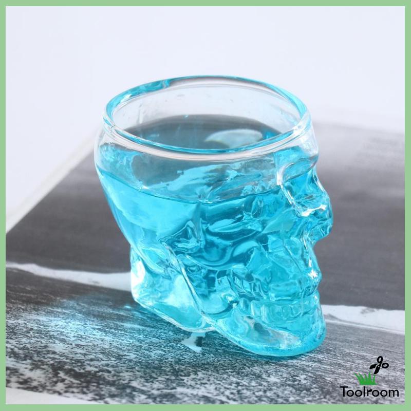 Bình Thủy Tinh 75ml Họa Tiết Đầu Lâu Độc Đáo Dùng Trang Trí