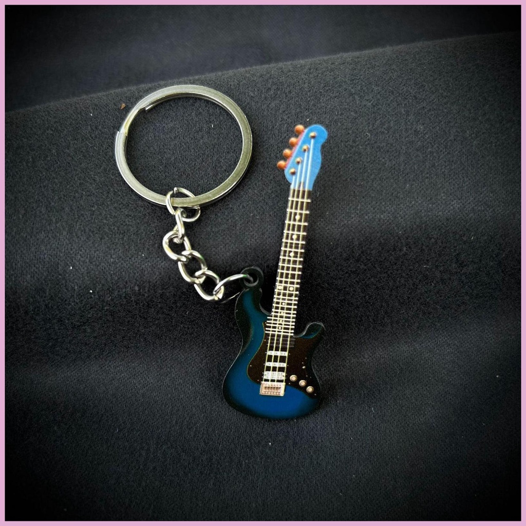 Móc Khóa Hình Đàn Ghita Bằng Thép Không Gỉ