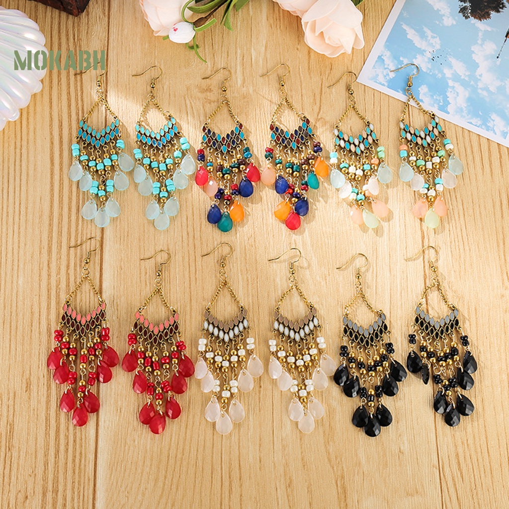 1 Đôi Bông Tai Hợp Kim Hình Giọt Nước Thời Trang