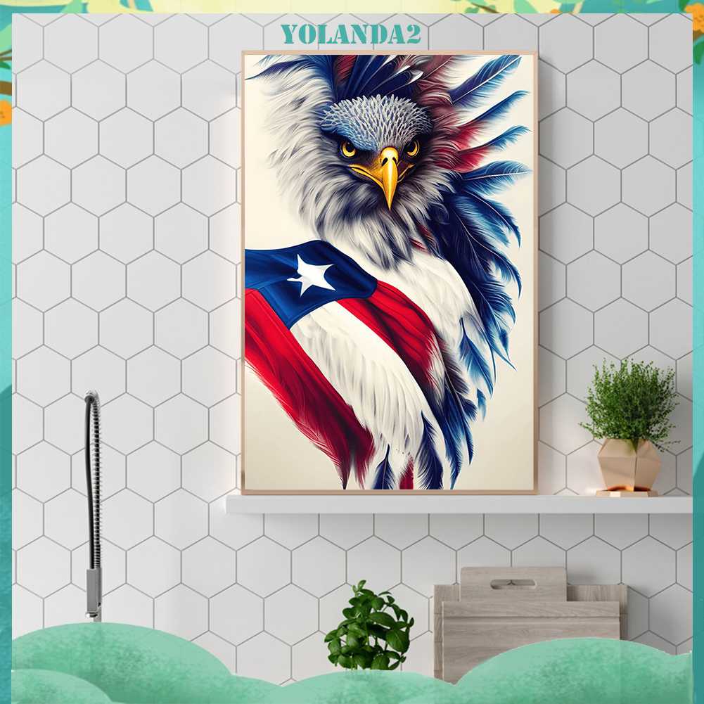 Tranh Đính Đá Kim Cương Toàn Bộ 5D DIY Hình Chim Đại Bàng