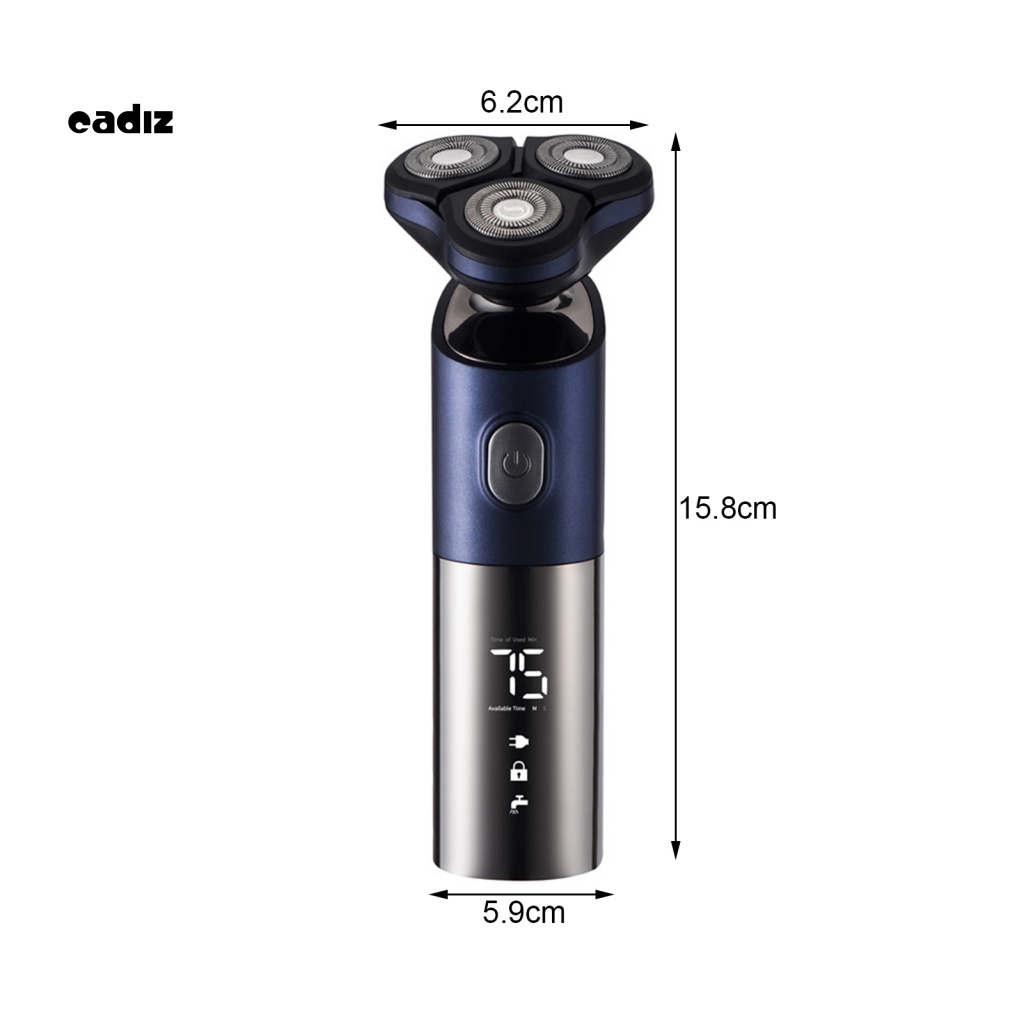 1 Bộ Tông Đơ Cạo Râu Khô / Ướt Dạng Xoay Tích Hợp Đèn LED Có Thể Sạc Lại Bằng Cổng USB