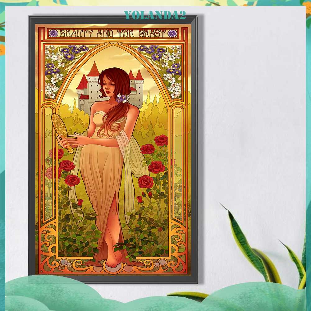 Tranh Đính Đá Kim Cương Toàn Bộ 5D DIY Hình Vẽ Công Chúa