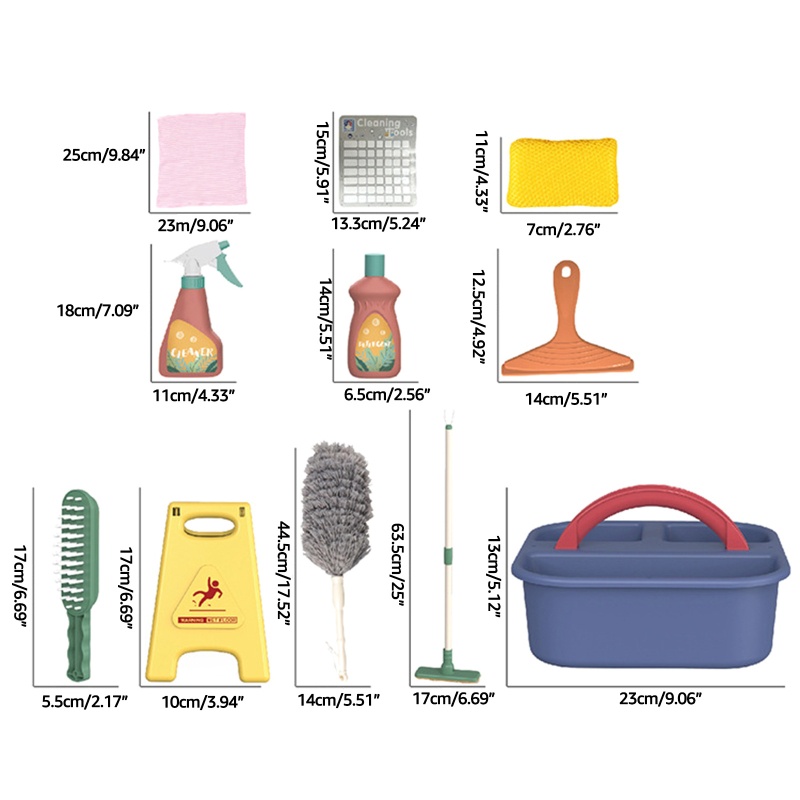 Set 11 Món Đồ Chơi Dọn Dẹp Các Bữa Tiệc Cho Bé