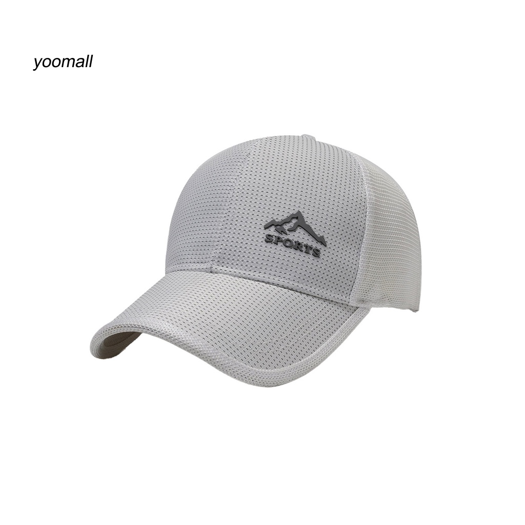Mũ Lưỡi Trai Màu Trơn Phối Lưới Rỗng Thoáng Khí Chống Tia UV Thời Trang Mùa Hè Cho Nam