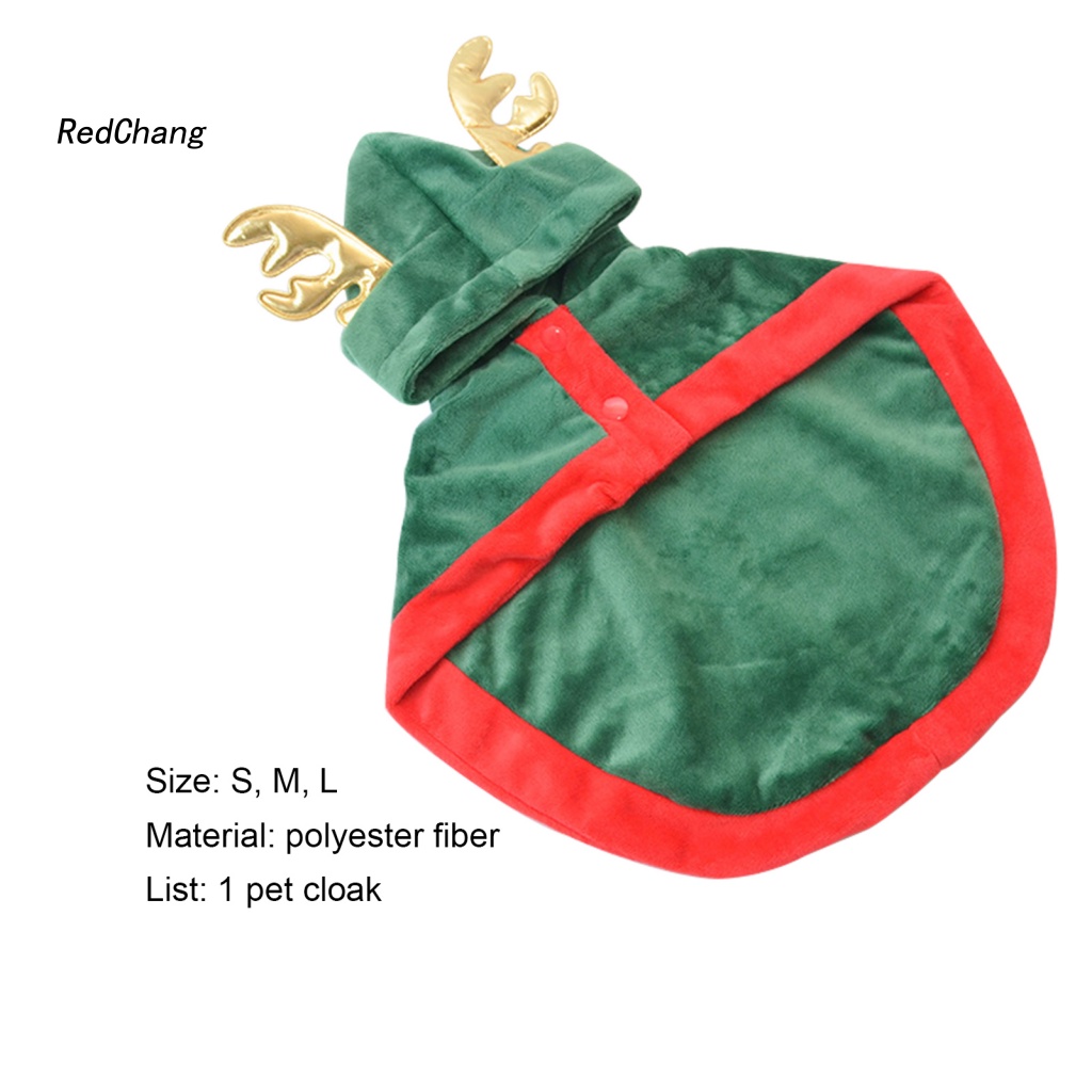 Rc ~ Áo Choàng Sừng Nai Thân Thiện Với Da Hóa Trang Giáng Sinh Cho Thú Cưng