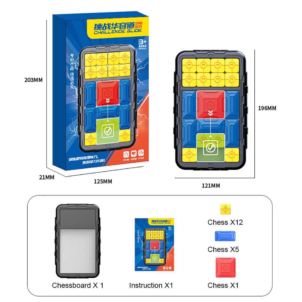 Super Huarong Road 500+ Question Bank Teaching Challenge All-in-one Board Puzzle Game Smart Clearance Sensor Education Toy Gifts
