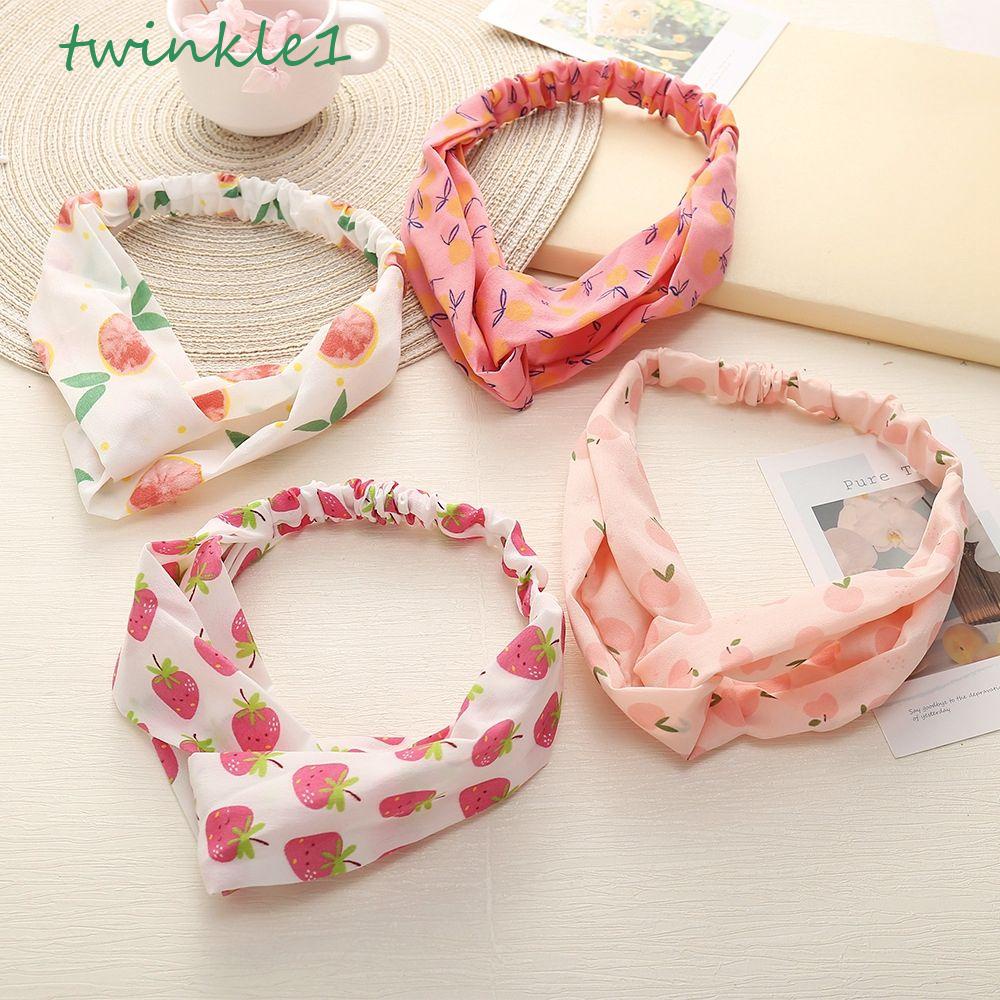 Băng Đô Cài Tóc Co Giãn In Họa Tiết Trái Cây Phong Cách Vintage Thời Trang Mùa Hè Xinh Xắn