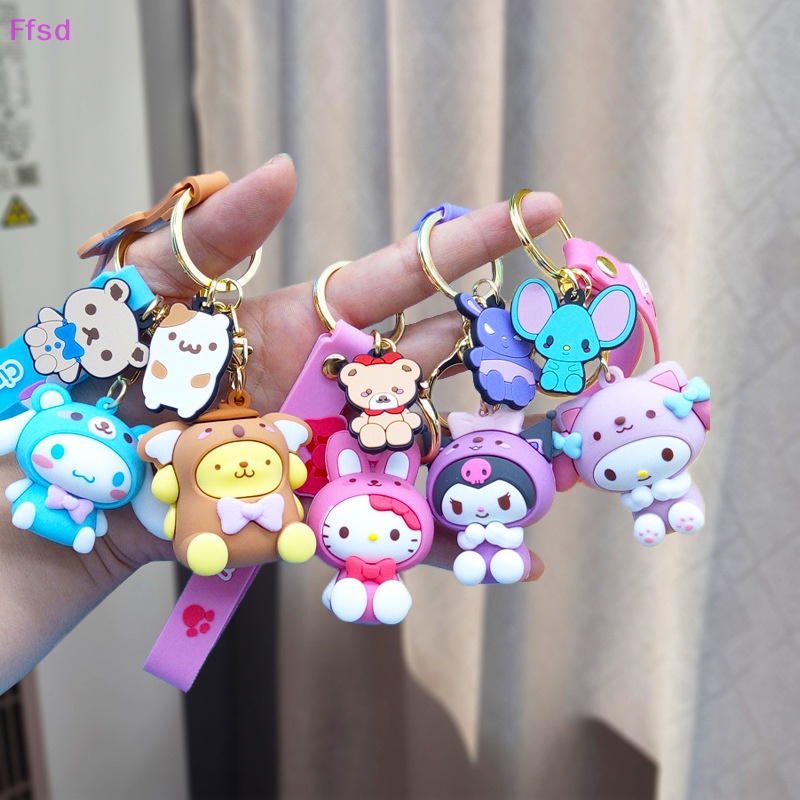 {Ffsd} Móc Khóa Hình Búp Bê Sanrio Hello Kitty Kuromi Hoạt Hình My Melody Bằng PVC Làm Quà Tặng Cho Bạn Gái * Bán Chạy