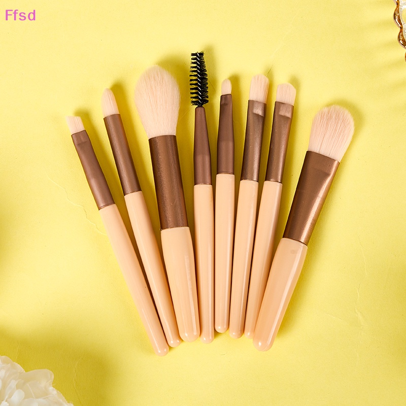 Bộ 8 Cọ Trang Điểm Mắt &amp; Lông Mày Kèm Túi Đựng