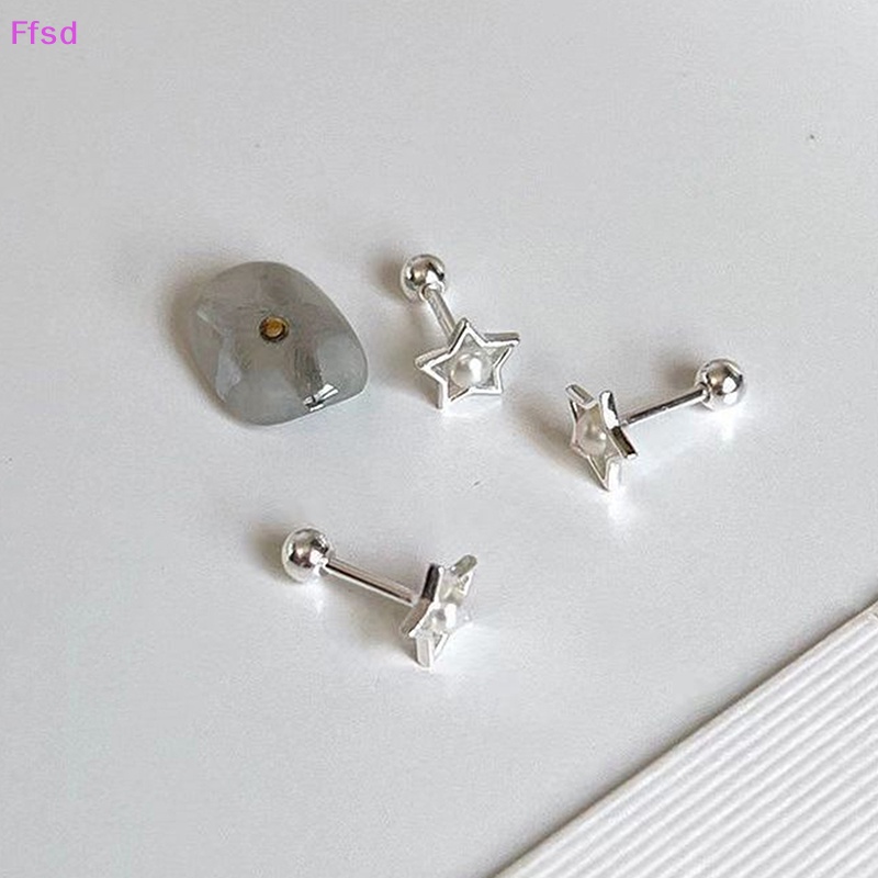 {Ffsd} 1 Cặp Bông Tai Ngọc Trai Ngôi Sao Y2K Dạng Xoắn Ốc Làm Quà Tặng Cho Nữ