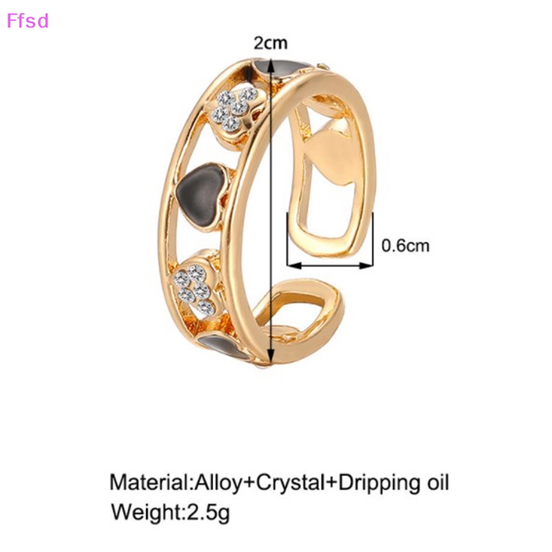 {Ffsd} Nhẫn Hở Mặt Hình Trái Tim Rỗng Thanh Lịch Làm Quà Tặng 1 Món Hot Sale Cho Bạn Gái