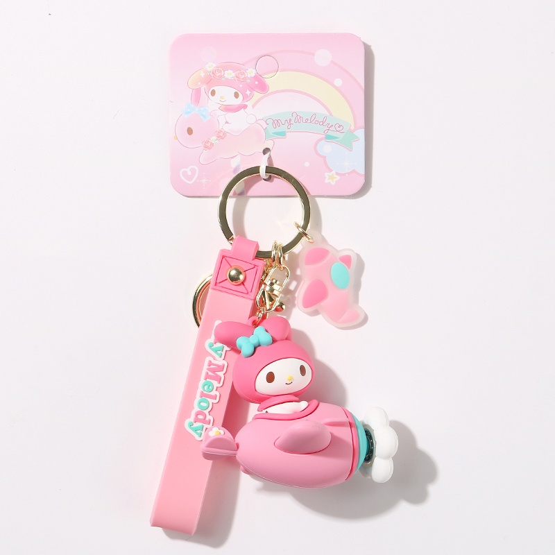 Móc Chìa Khóa Xe Hơi Họa Tiết Hoạt Hình Anime Sanrioed My Melody Cinnamoroll Kuromi Dễ Thương