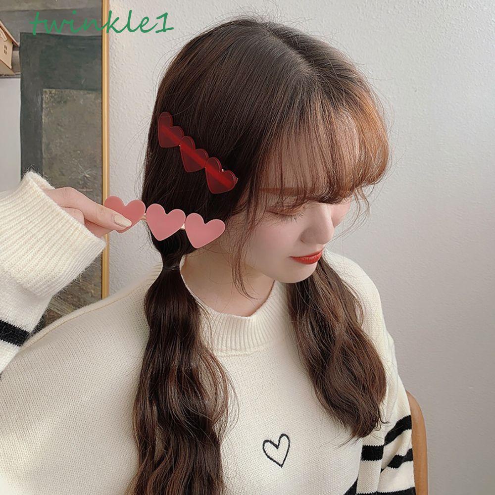 Kẹp Tóc Hình Trái Tim Lấp Lánh Thời Trang Cho Nữ
