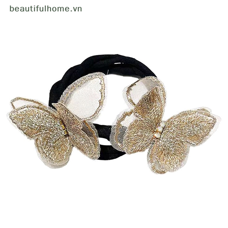 Băng Đô Bện Tóc Hình Bướm DIY Ngọt Ngào Cho Nữ