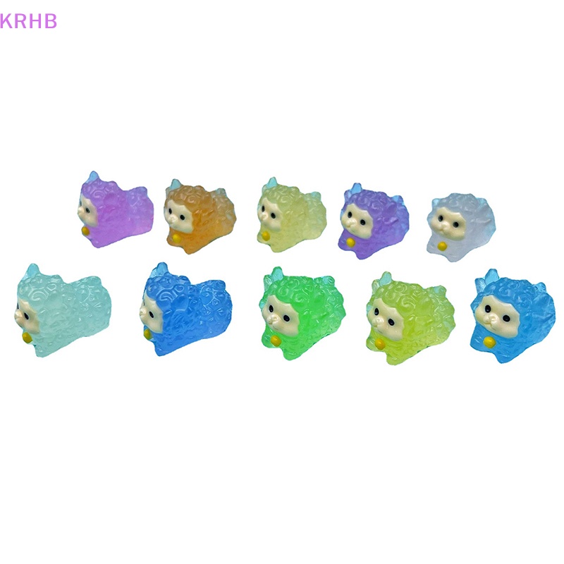Set 2 Tượng Cừu Mini Phát Sáng Dùng Để Trang Trí Mới