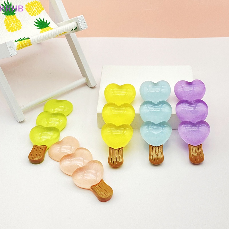 Set 2 Mô Hình Trái Tim Mini Bằng Nhựa Phát Quang Trang Trí Vườn Nhà Độc Đáo Mới