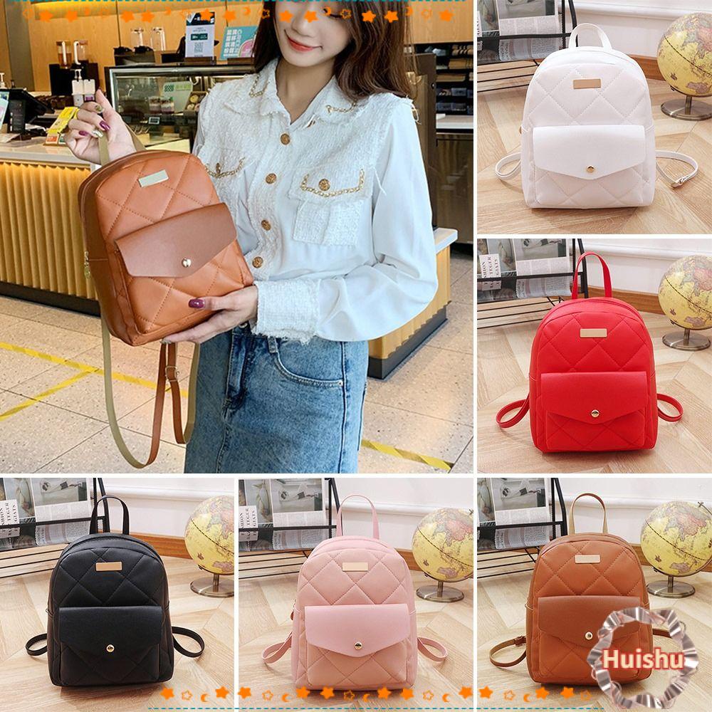 Ba Lô Da PU Họa Tiết Lưới Thời Trang Cho Nữ